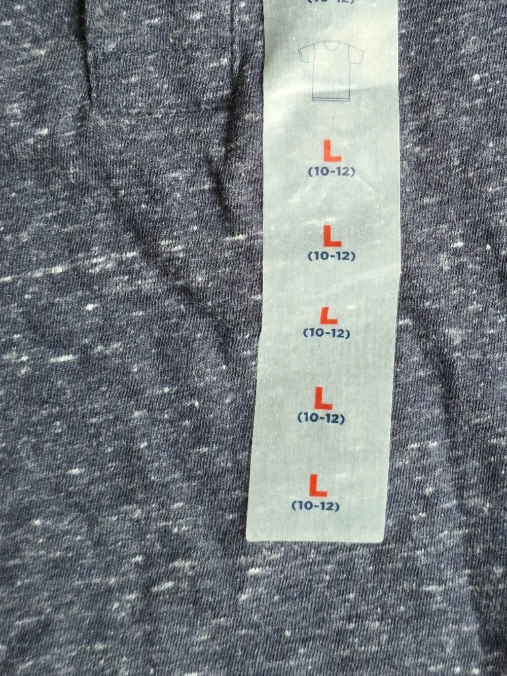 Old Navy Boy's Short Sleeve Henley T-Shirt | Large 10-12 | Heather Charcoal Gray